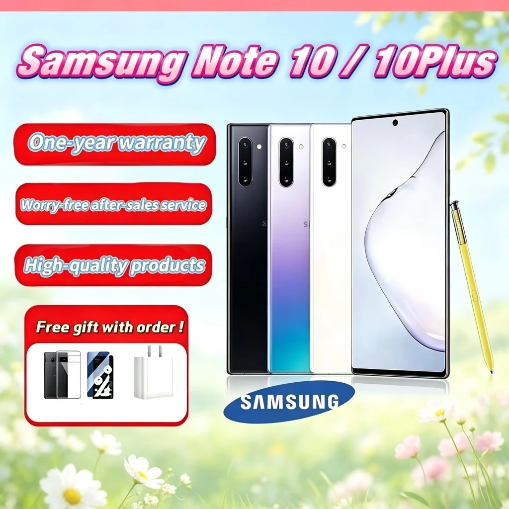 นําเข้าใหม่ครบชุด Samsung Galaxy Note10 / 10 Plus 4G/5G รุ่น Note10+ 256GB ROM RAM 6.8" 4G LTE โทรศัพท์มือถือ Android