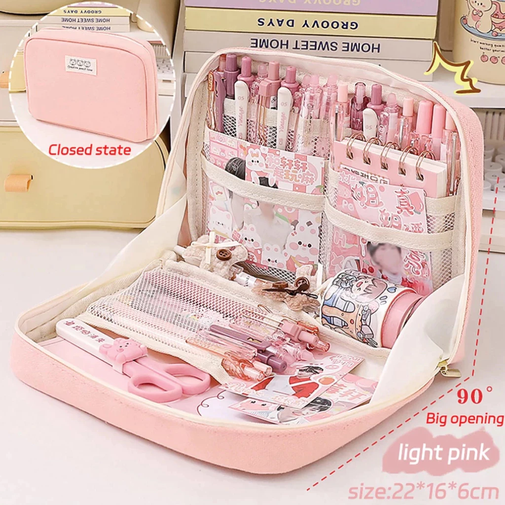 Kawaii กระเป๋าดินสอ กล่องดินสอ ความจุขนาดใหญ่ สำหรับนักเรียน/สำนักงาน