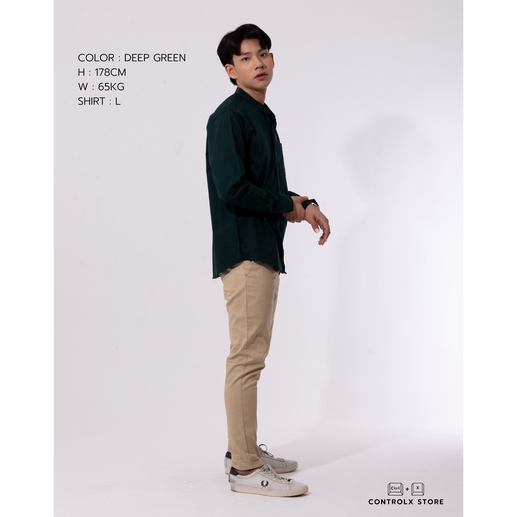 MXL เสื้อเชิ้ต คอจีนแขนยาว 14 สี REGULAR FIT SHIRT ผ้าออกฟอร์ด COTTON 100 เชิ้ตผู้ชายใส่ทำงาน