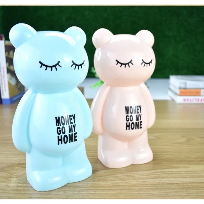 ออมสินหมีพาสเทล ออมสินหมี ออมสิน ออมเงิน กระปุกออมสิน ออมสินน่ารัก ออมสินสวย — ของมงคลหมวดการเงินและโชคลาภ