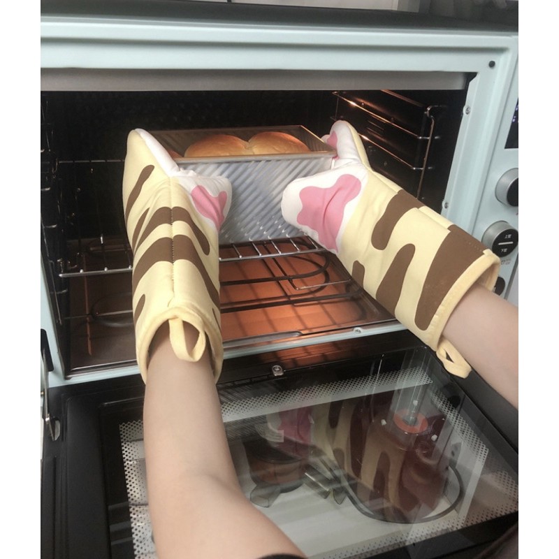 ถุงมือกันความร้อนอุ้งเท้าแมว3D ถุงมือเตาอบ ไมโครเวฟ