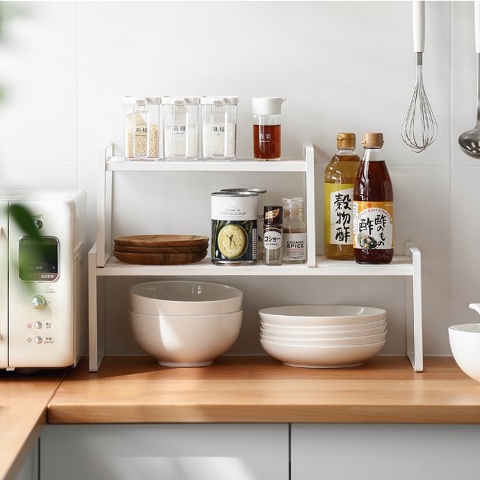 Dear Home ชั้นวางของในครัว เหล็กเคลือบกันสนิม ที่วางเครื่องปรุง หลายชั้น ประหยัดพื้นที่ ที่วางของ