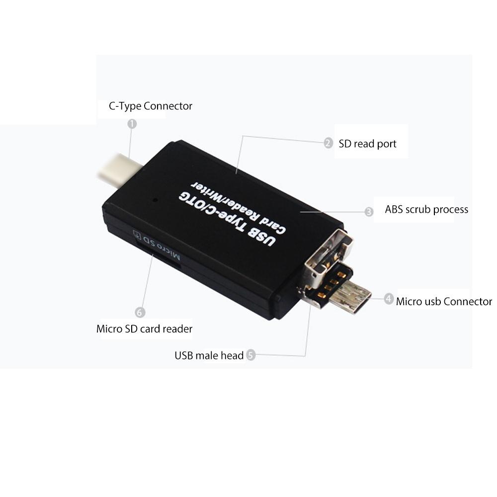 OTG Card Reader Micro SDSD CardUSB TF ความเร็วสูง 20 Card Reader เครื่องอ่านการ์ด OTG ราคาถูกที่สุด พร้อมส่ง