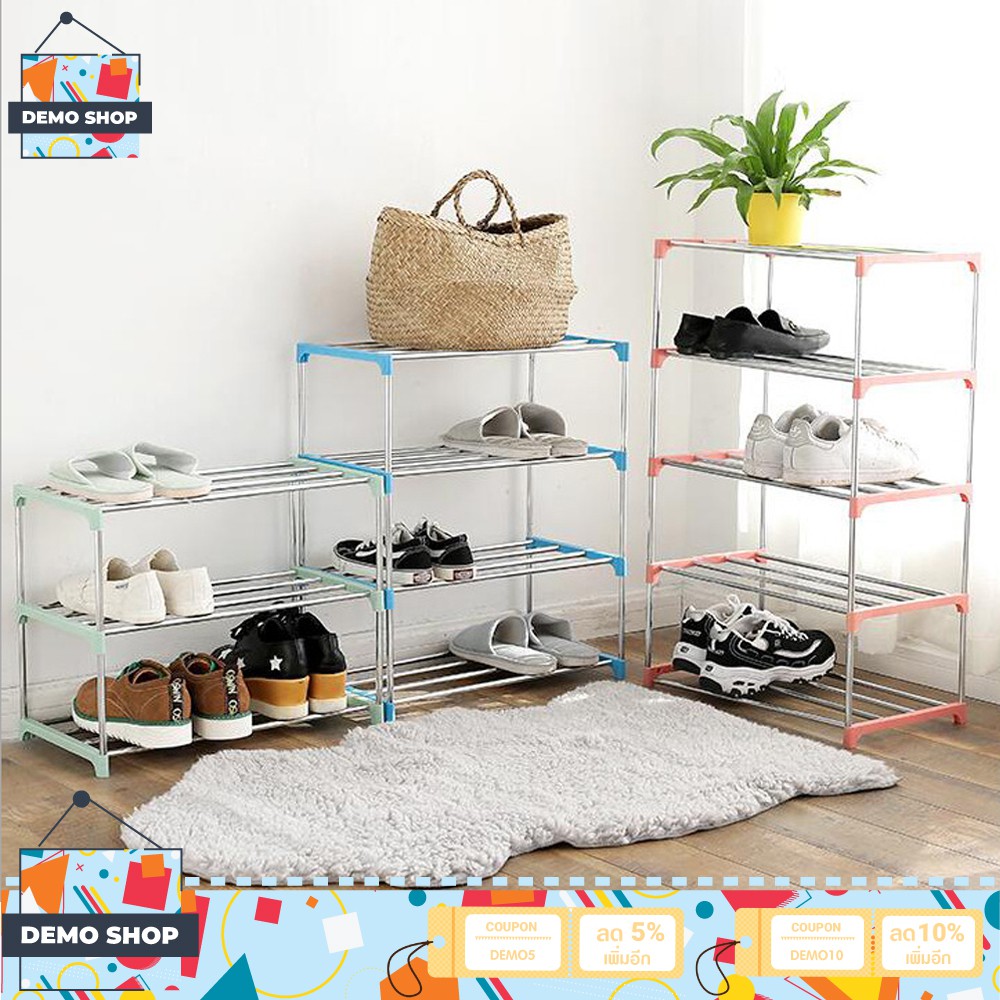 ชั้นวางรองเท้า ชั้นวางของสแตนเลส 34ชั้น มีให้เลือก 2 แบบ ทนทาน ไร้สนิม