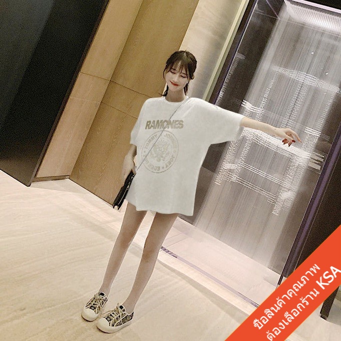 เสื้อยืดแขนสั้นสาวอวบ oversize เสื้อผ้าแฟชั่นเกาหลี เสื้อโอเวอร์ไซส์ผู้หญิง คนอ้วนลาย ฮิปฮอปสตรีท ราคาถูก ฤดูร้อนใหม่