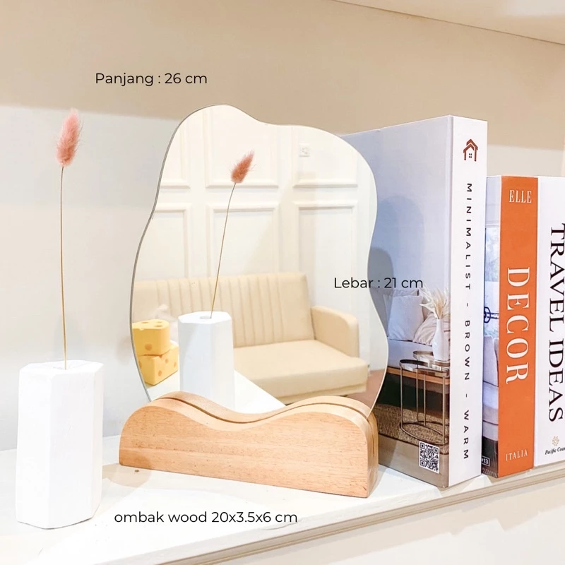 กระจกสุนทรียศาสตร์ / CLARINE + WOOD WAVE / กระจกความงาม / กระจกผิดปกติ / กระจกพลัส / กระจกเฉพาะ / กระจก / กระจก / กระจกplus.id / mirrorplus — ของมงคลหมวดบ้านและฮวงจุ้ย