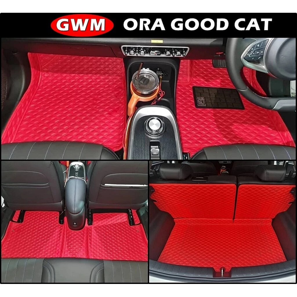 พรมปูพื้น 5D GWM Ora Good Cat หนังนิ่ม ลายDiamond สีดำ ตรงรุ่น