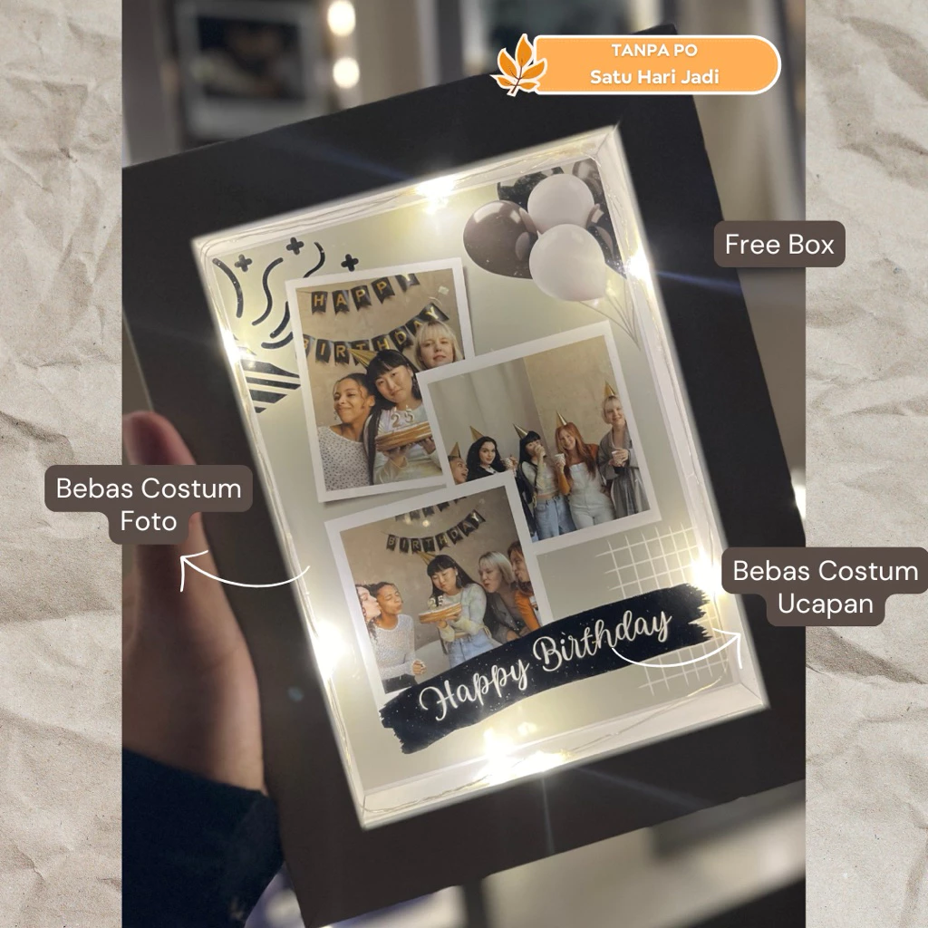 พร้อม! วันเดียว 3ง 5ร นํา กรอบของขวัญสมุดภาพที่กําหนดเอง เศษกรอบ ของขวัญวันเกิด, ของขวัญวันครบรอบ, ของขวัญแต่งงาน, ของขวัญรับปริญญา, ของขวัญวันครู, ของขวัญวั — ของมงคลหมวดไลฟ์สไตล์และของขวัญ