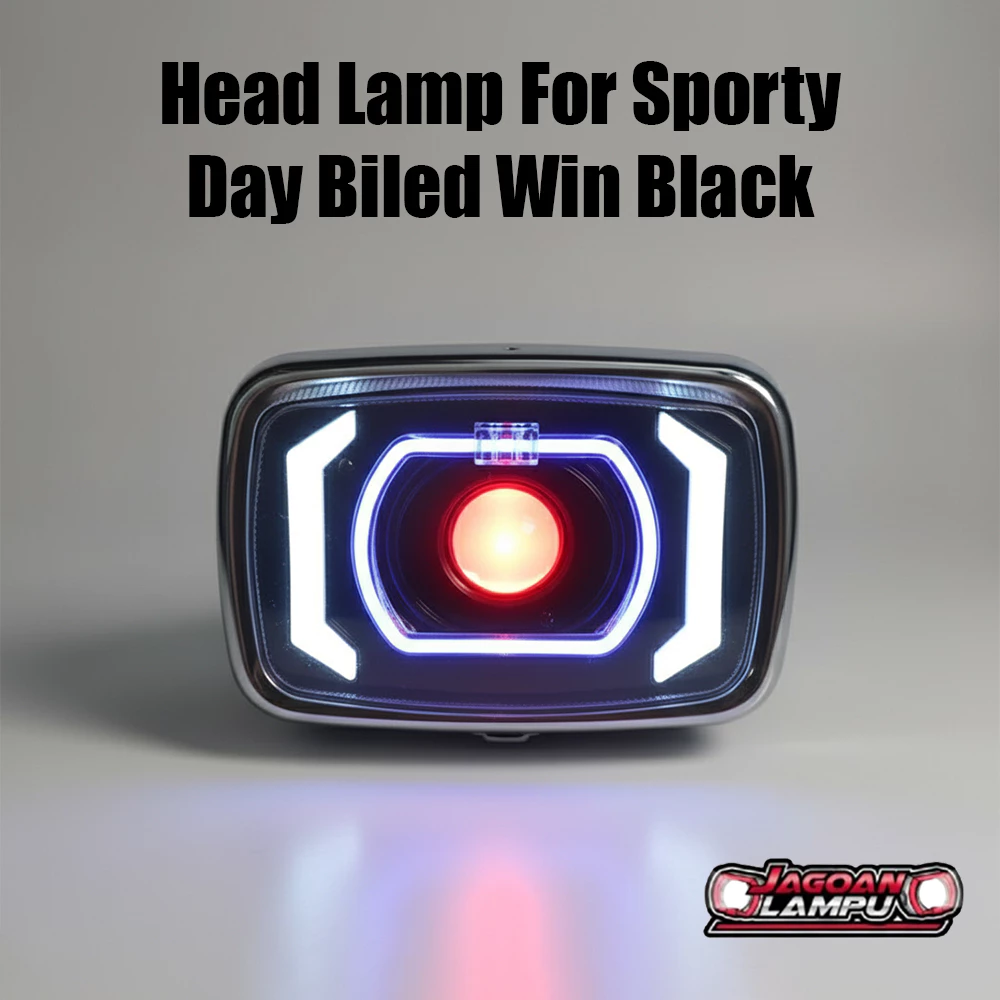 Bilined Headlamp Daymaker Win Black – Angel Eyes Blue & Demon Eyes 7 สี Universal