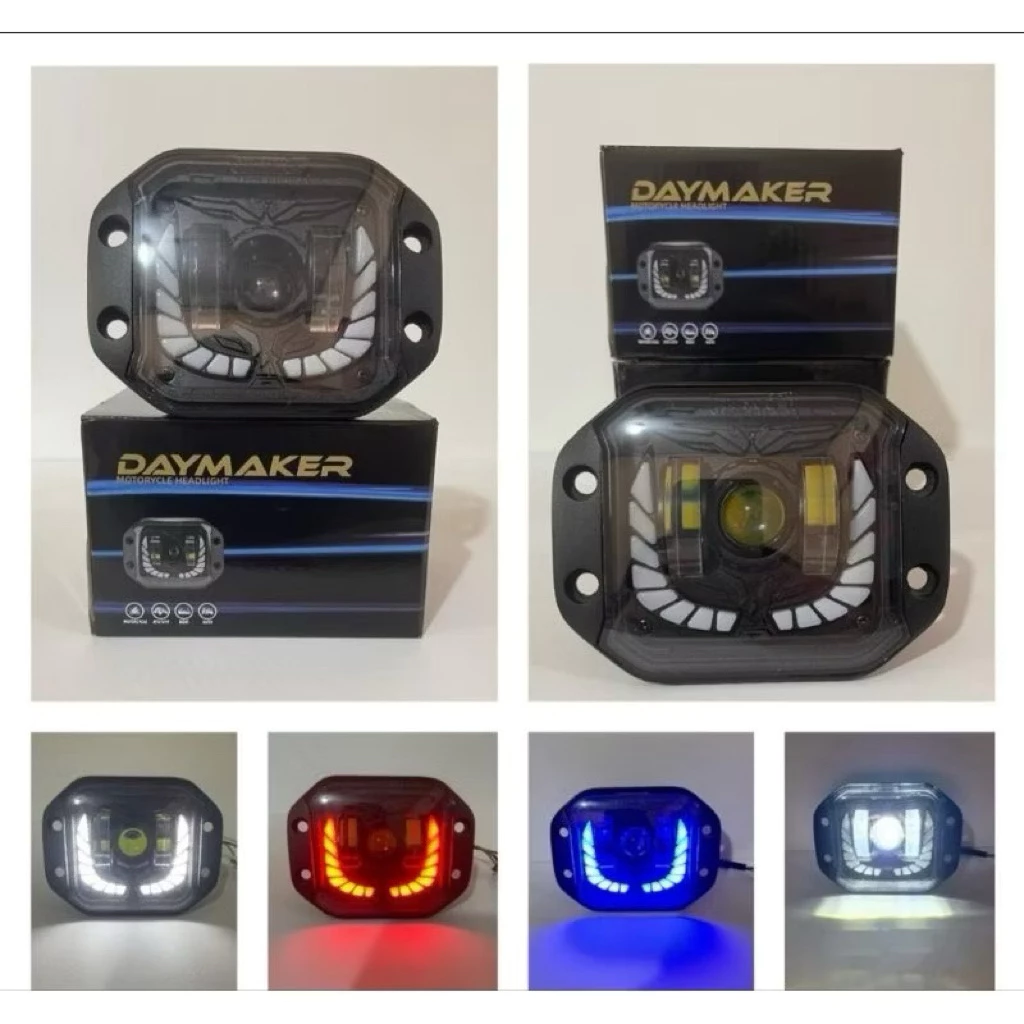 ไฟหน้าสะท้อนแสงเคสเหล็ก klx crf wr 155 led daymaker plus eyes angel eyes / ไฟหน้า klx bf crf wr 155
