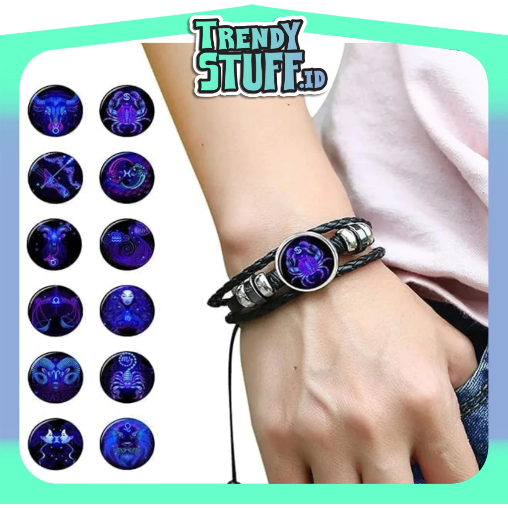TRENDYSUFF สร้อยข้อมือราศีนําเข้า สร้อยข้อมือราศีสําหรับเด็กหญิงและเด็กชายนําเข้าสร้อยข้อมือ A004 — ของมงคลหมวดราศีและนักษัตร