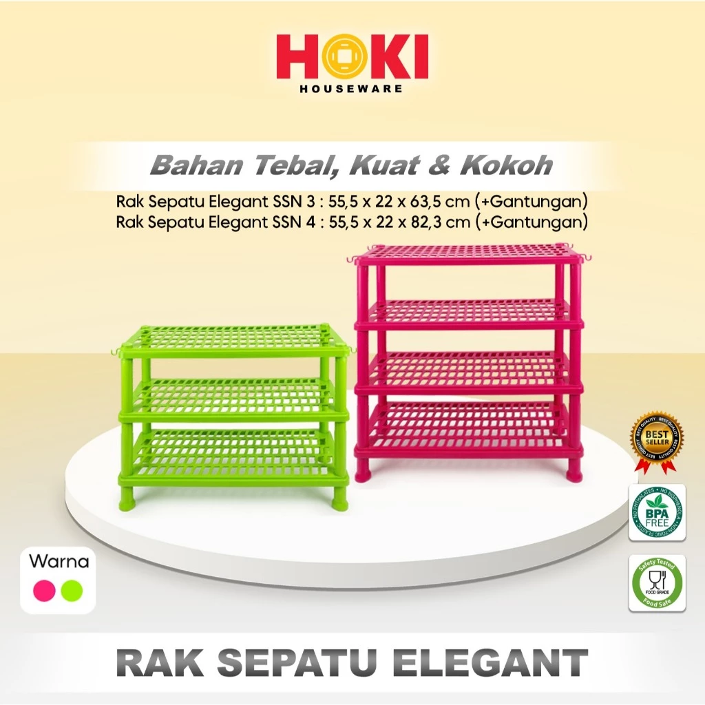ELEGANT 3-TIER SHOE RACK / แร็ครองเท้าพลาสติก / แร็ครองเท้า 3 ชั้น / แร็ครองเท้า 4 ชั้น / STACKING SHOE RACK / รองเท้าที่แข็งแกร่ง / LACE / STURDY — ของมงคลหมวดบ้านและฮวงจุ้ย