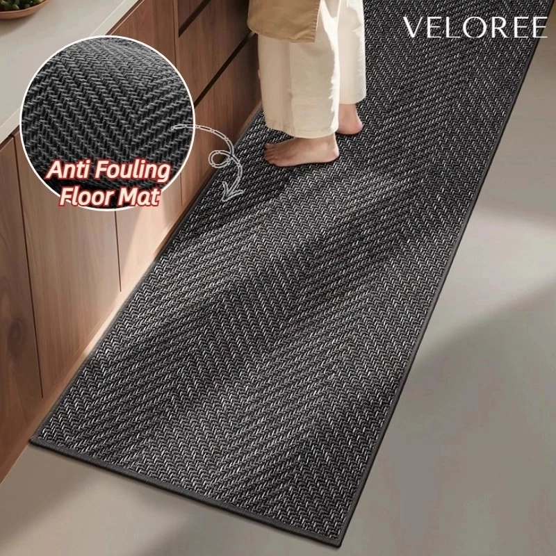 VELOREE พรมปูพื้นห้องครัว Karpet Dapur Alas Kaki Dapur Anti Slip ดูดซับห้องครัวพรมกันน้ําพรมพรมพรมพรมพรมพรมพรม — ของมงคลหมวดสีมงคล