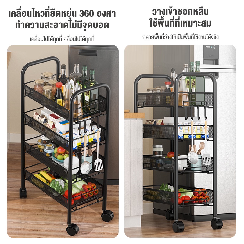 DCชั้นวางของในครัว 35ชั้น ชั้นเก็บของ วางแบบถอดได้ ชั้นวางของแบบโครงเหล็กมีล้อ เคลื่อนย้ายสะดวก แข็งแรงทนทานไม่เป็นสนิม