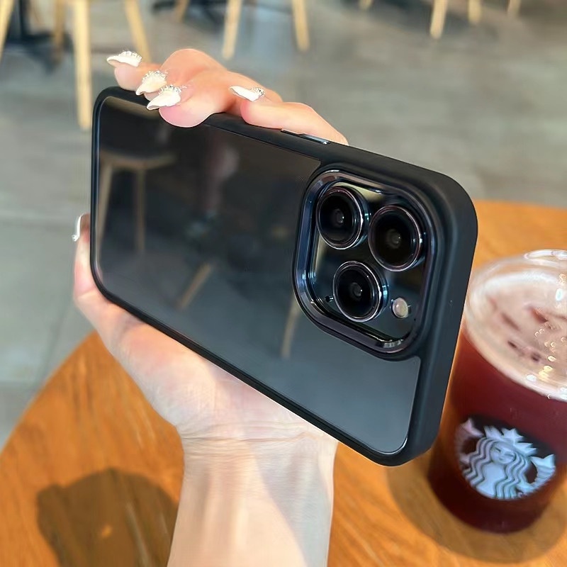 เคสโทรศัพท์มือถือ PC แข็ง แบบใส กันกระแทก ป้องกันกล้อง สําหรับ iPhone 13 14 12 11 Pro Max XR XS 7Plus 8Plus 6Plus 6sPlus 14Plus