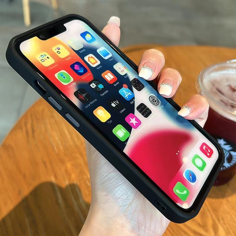 เคสโทรศัพท์มือถือ PC แข็ง แบบใส กันกระแทก ป้องกันกล้อง สําหรับ iPhone 13 14 12 11 Pro Max XR XS 7Plus 8Plus 6Plus 6sPlus 14Plus
