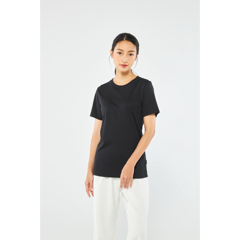 Yuedpao No1 เสื้อยืด ไม่ย้วย ไม่หด ไม่ต้องรีด ผ้านุ่มใส่สบาย Ultrasoft NonIron เสื้อยืดสีพื้น เสื้อยืดคอกลม สี ดำ