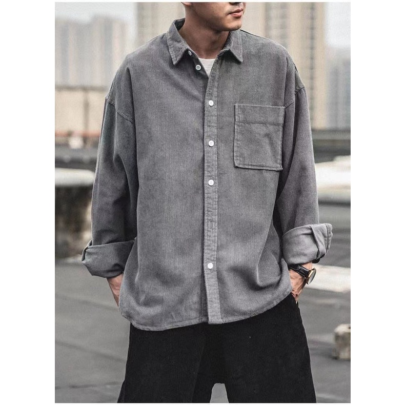 เสื้อเชิ้ตผู้ชาย เสื้อลูกฟูก เชิ้ตแขนยาว