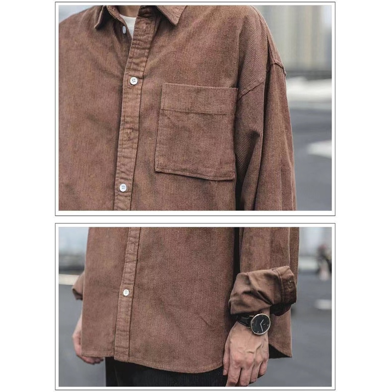 เสื้อเชิ้ตผู้ชาย เสื้อลูกฟูก เชิ้ตแขนยาว