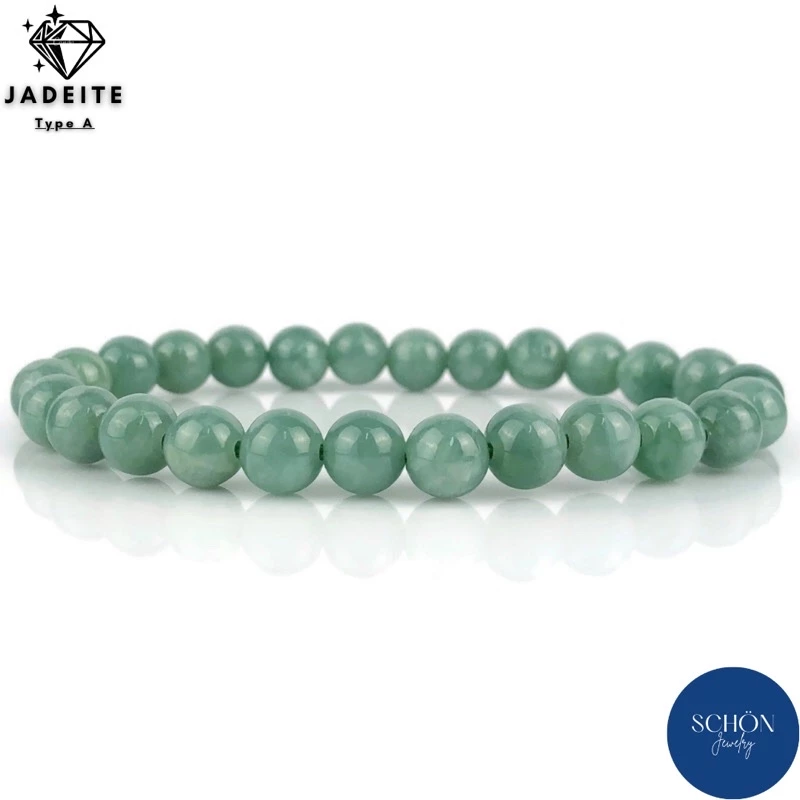 75JA-GR สร้อยข้อมือหยกแท้ กำไลหยกแท้ หยกแท้ หยกพม่า หยกเขียววุ้น ข้อมือหยก ( Jadeite Type A) หยกแท้ — ของมงคลหมวดเครื่องรางและวัตถุมงคล