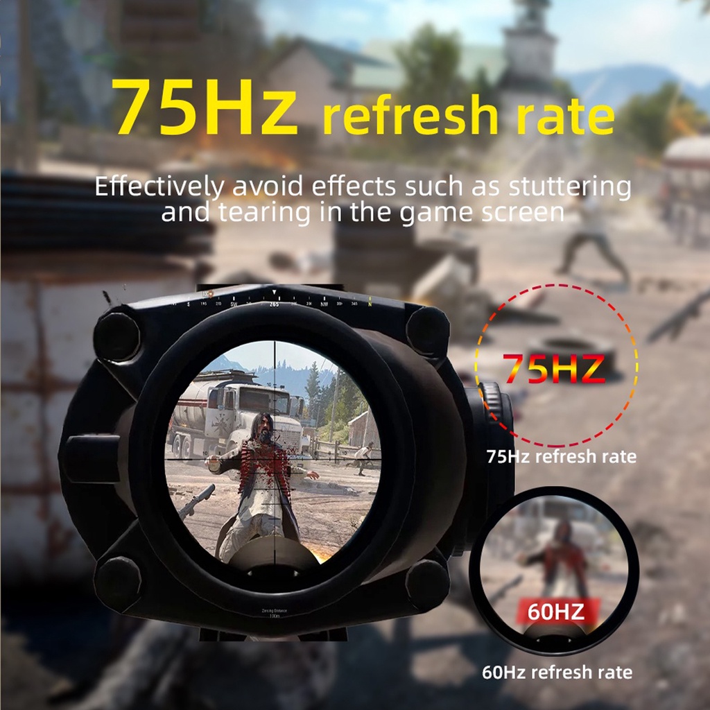 จอคอมพิวเตอร์ จอคอม 24 นิ้ว 75 HZ จอเกมมิ่ง จอมอนิเตอร์ IPS 19201080 VGAHDMI รับประกัน1ปี