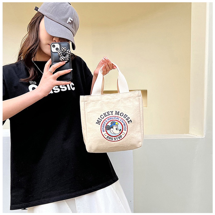 B920กระเป๋าผ้าแคนวาส กระเป๋าถือ สไตล์เกาหลี MICKEY
