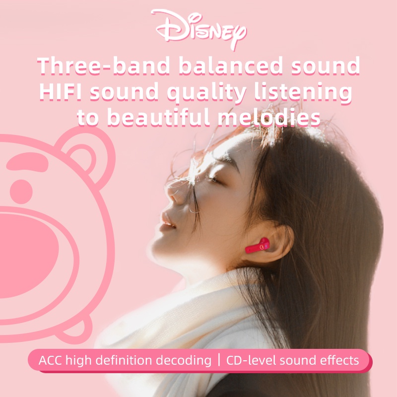 Disney DN03 หูฟังบลูทูธไร้สาย 53 ไมโครโฟน โหมดคู่ สําหรับเล่นเกม