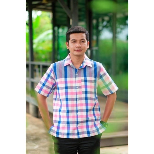ชมพูกรมเชิ้ตชายอัดกา