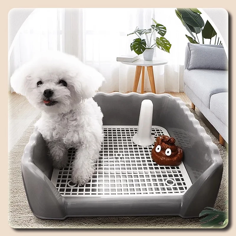 🐶🐶🐶ห้องน้ำสุนัข ถาดรองฉี่สุนัข ถาดรองฉี่สัตว์เลี้ยง ถาดฉี่หมามีเสา ห้องน้ำหมาขอบสี่เหลี่ยม ห้องน้ำสุนัข ถาดฉี่สุนัข