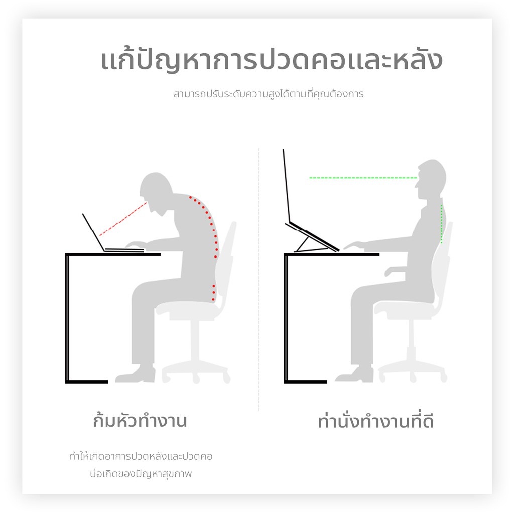 ปรับระดับได้ 10 ระดับ ขาตั้งโน๊ตบุ๊ก แท็บเล็ต แล็ปท็อป โน๊ตบุ๊ก LAPTOP STAND ที่วางแล็ปท็อป ที่ตั้งแท็ปเล็ต พร้อมส่ง