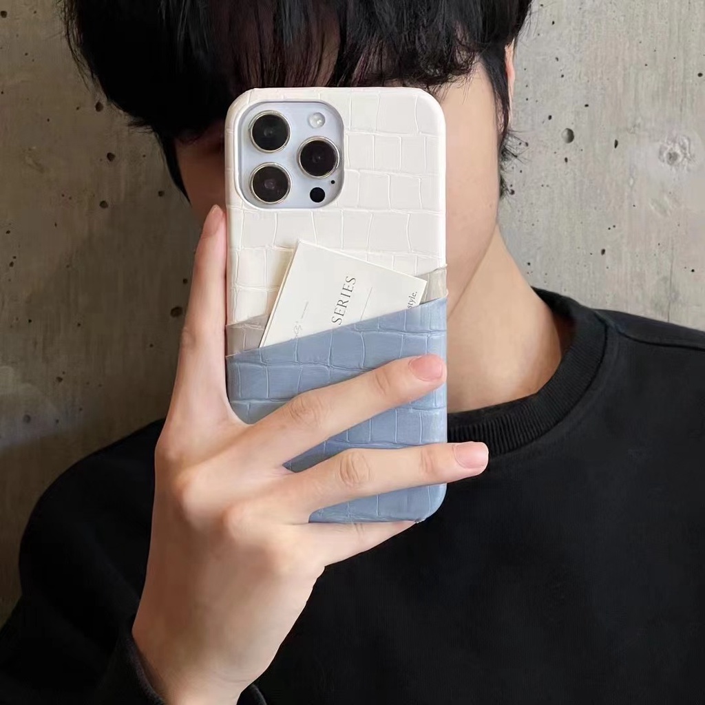 พร้อมส่ง เคสโทรศัพท์มือถือหนังจระเข้แข็ง พร้อมช่องใส่บัตร สําหรับ iPhone15 15promax 14 14promax 14pro 14plus iPhone13promax 13pro 13 iPhone11 12 12promax iPhone11promax