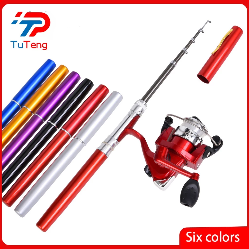 Mini Pen Fishing Rod Fishing Wheel Set Portable Pocket Ice Fishing Rod Throwing Sea Rod Fishing Gear