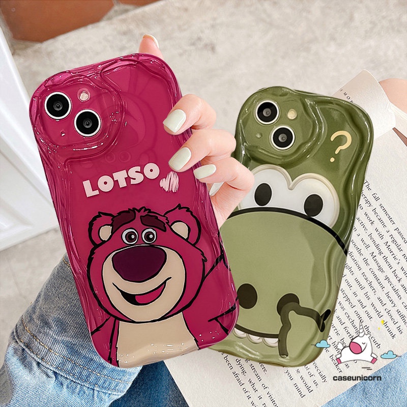 เคสโทรศัพท์มือถือ ขอบโค้ง ลายไดโนเสาร์ สตรอเบอร์รี่ หมีน่ารัก สําหรับ OPPO A16 A7 A12 A57 A38 A78 A52 A58 A15 A92 A1k A74 A95 A54 A77 A55 A31 A17k A5s A16s A77s A17 A35 A53 A33 A3s A32 A12E A9 A5