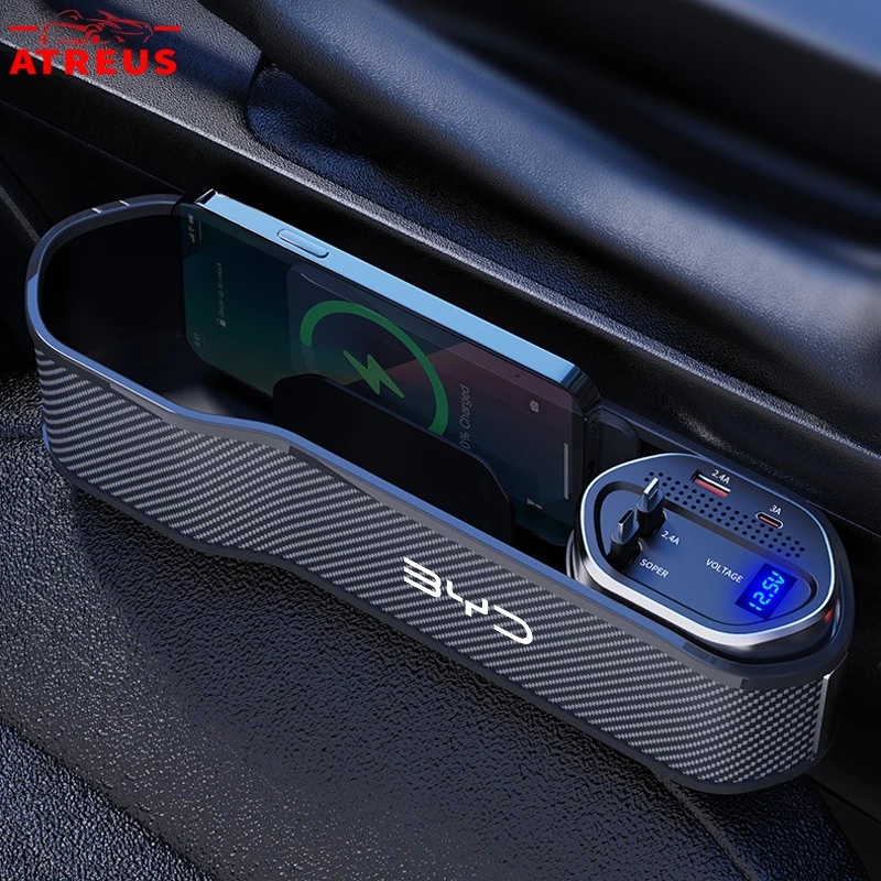 BYD Atto 3 กระเป๋าฟิลเลอร์ที่นั่งพร้อมชาร์จไร้สาย ตรงรุ่น