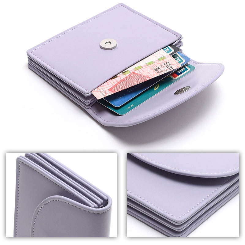 MOUSSON Womens Wallet กระเป๋าบัตรผู้หญิงเกาหลีมีความละเอียดอ่อนและใช้งานได้จริง กระเป๋าใส่เหรียญขนาดเล็กและพกพาสะดวก
