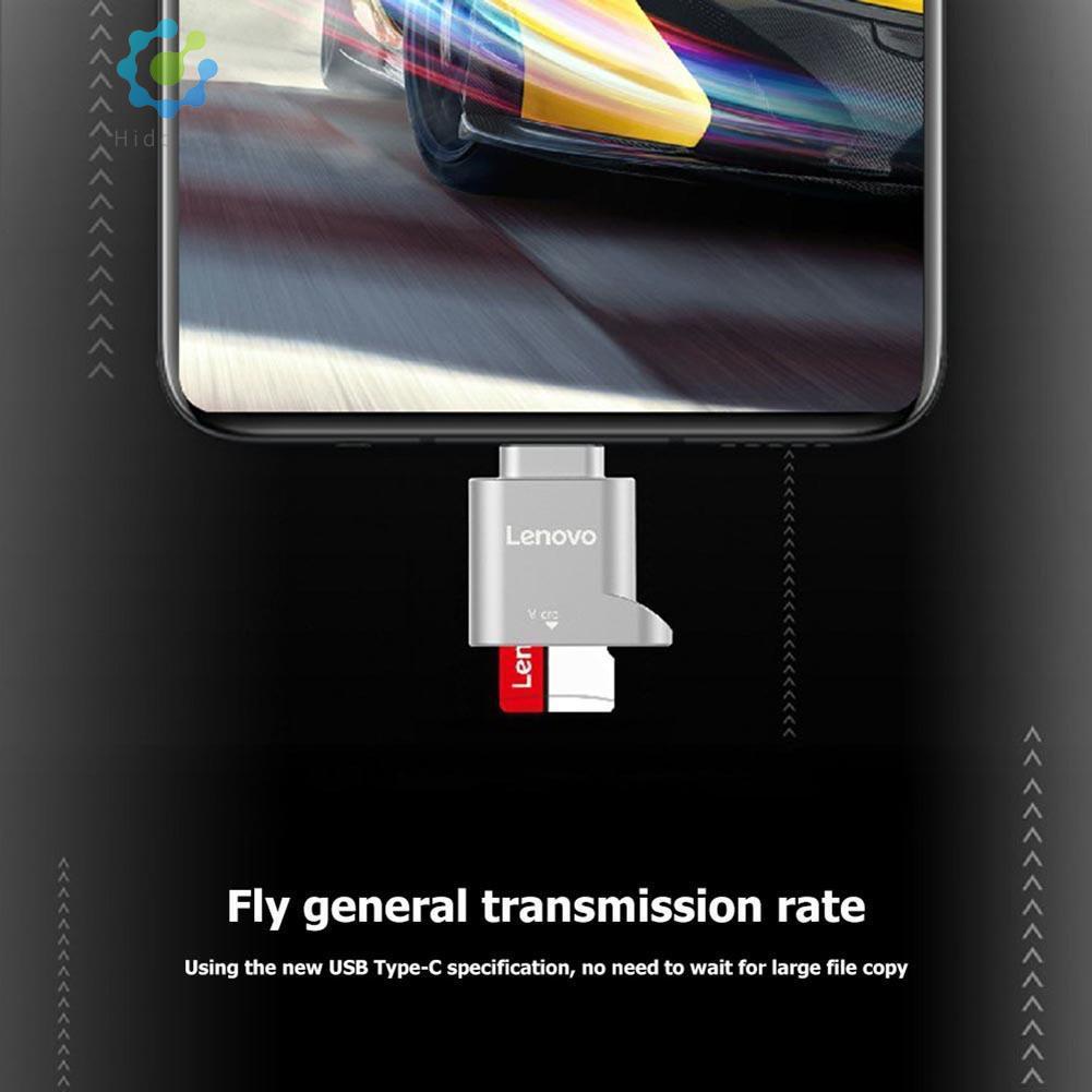 Au เครื่องอ่านการ์ดหน่วยความจํา Lenovo D201 USB C TF Type C เป็น TF ขนาดเล็ก สําหรับ La Hidduckth