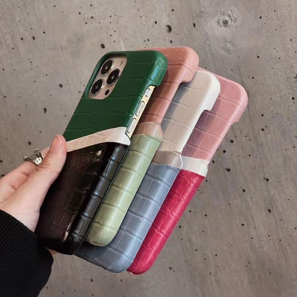 พร้อมส่ง เคสโทรศัพท์มือถือหนังจระเข้แข็ง พร้อมช่องใส่บัตร สําหรับ iPhone15 15promax 14 14promax 14pro 14plus iPhone13promax 13pro 13 iPhone11 12 12promax iPhone11promax