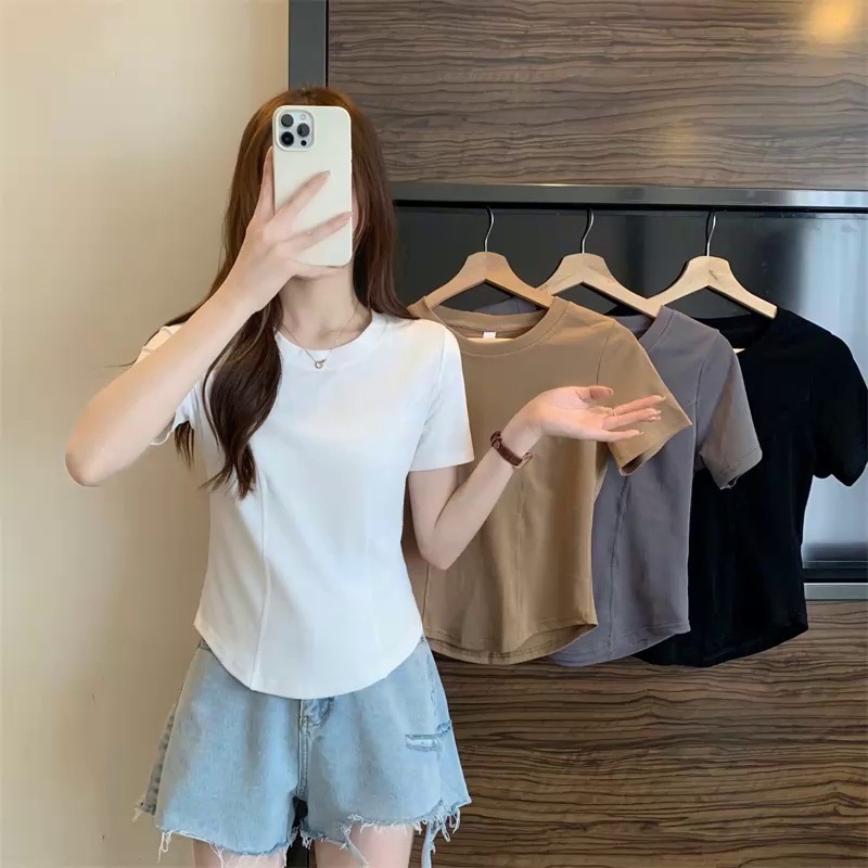 CinGoo เสื้อยืดแขนสั้น ทรงสลิมฟิต สําหรับผู้หญิง SB8304