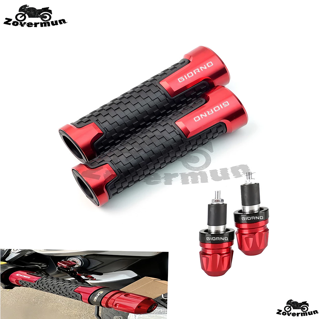 สําหรับ Honda GIORNO +125 อุปกรณ์เสริมรถจักรยานยนต์ CNC Bar End พร้อมมือจับจับรถจักรยานยนต์ Grip Handle พร้อม Bar End GIORNO