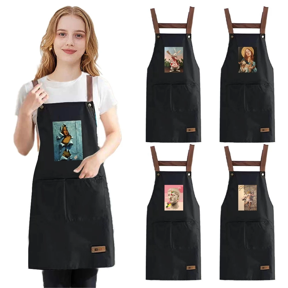 Fun multi-pattern Kitchen Apron,Baju masak ,baju pelindung - Lightweight for gardening/kitchen use, humorous design