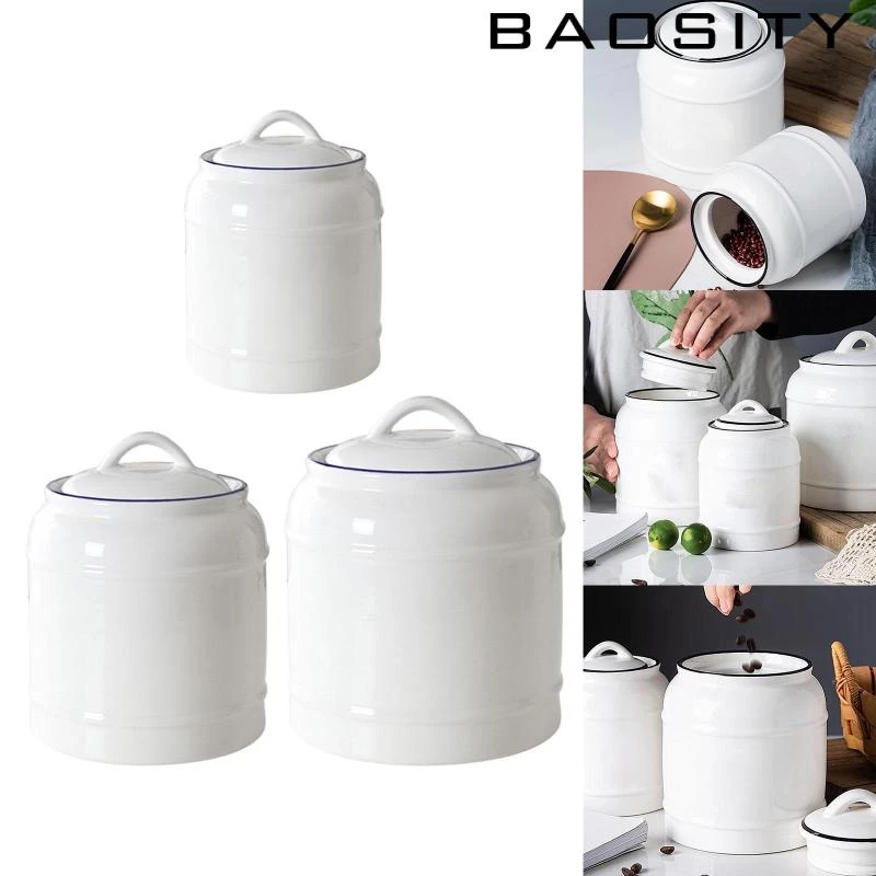 [Baosity ] Jar Countertop Multiuse Kitchen with Airtight Lid Kitchen Canisters