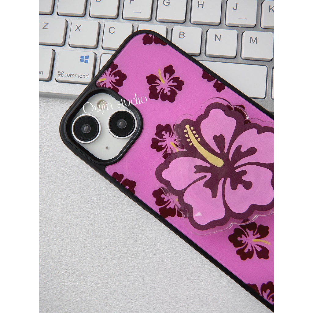 เคสโทรศัพท์มือถือ ลายใบโคลเวอร์สี่แฉก สีโรสโกลด์ สไตล์เกาหลี สําหรับ 15pro 13pro 14promax 12 11
