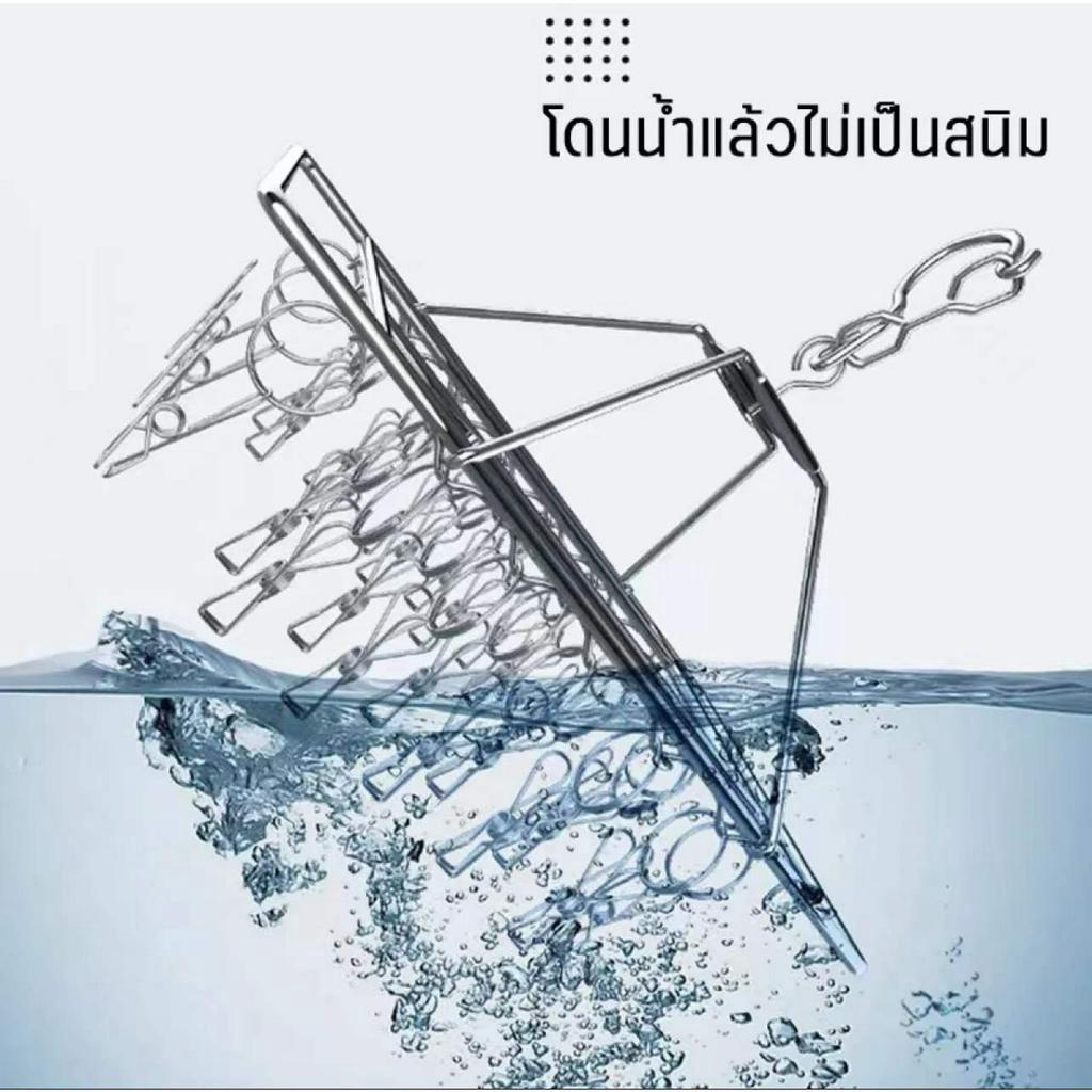 ไม่ขึ้นสนิม ราวหนีบผ้าสแตนเลส4030 ราวตากผ้าเหล็ก ไม้แขวนเสื้อ แบบเหลี่ยม หมุนได้รอบ360องศา ตัวหนีบแข็งแรง แข็งแรงทนทาน