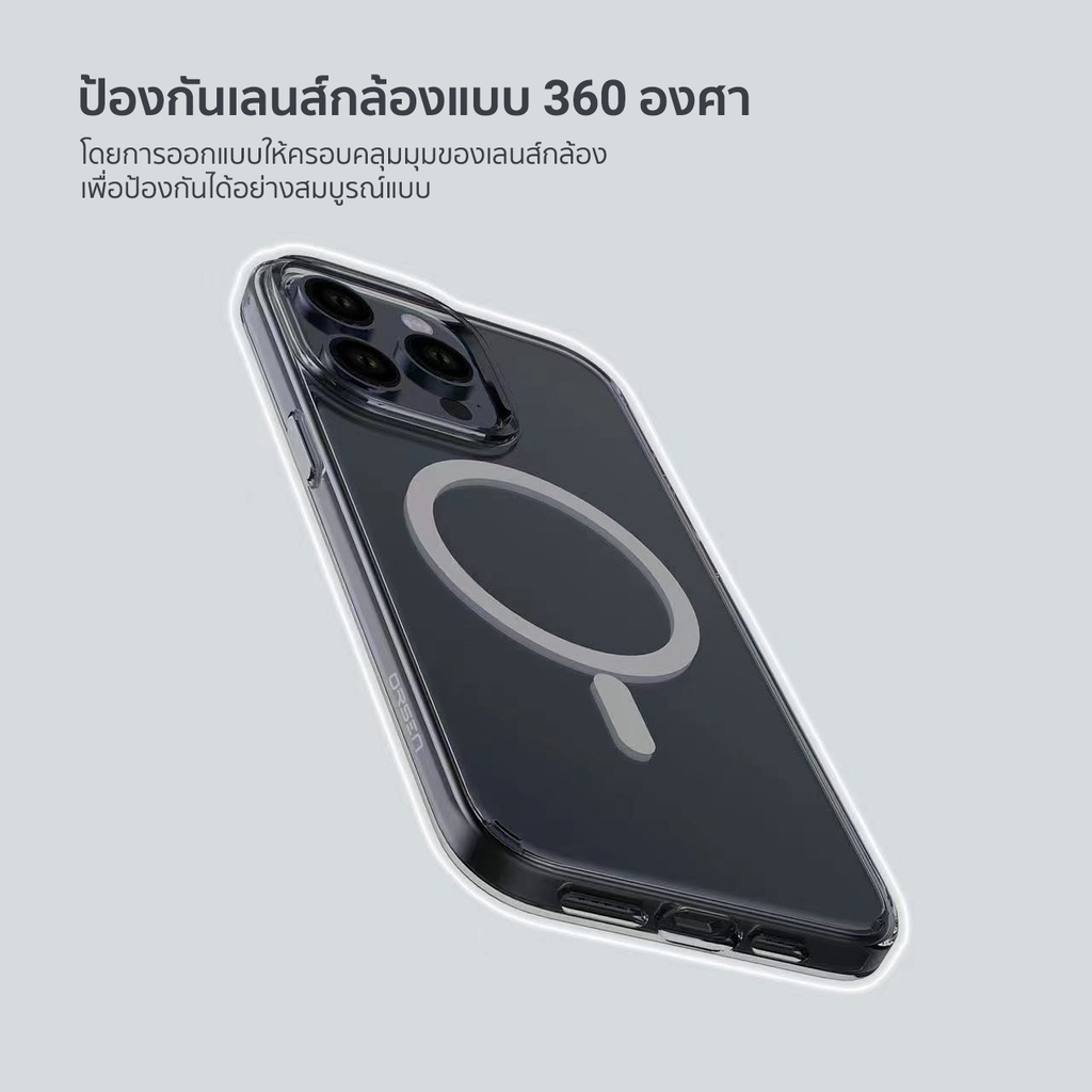 240บ ราคาพิเศษ Orsen by Eloop CASE1 เคสแม่เหล็ก Magnetic Case เคสกันกระแทก เคสโทรศัพท์มือถือ เคสใส Phone 15