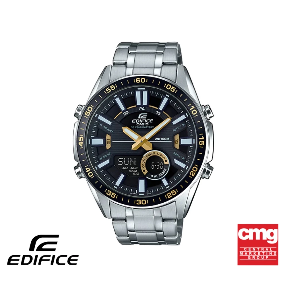 CASIO นาฬิกาข้อมือผู้ชาย EDIFICE รุ่น EFV-C100D-1BVDF วัสดุสเตนเลสสตีล สีดำ