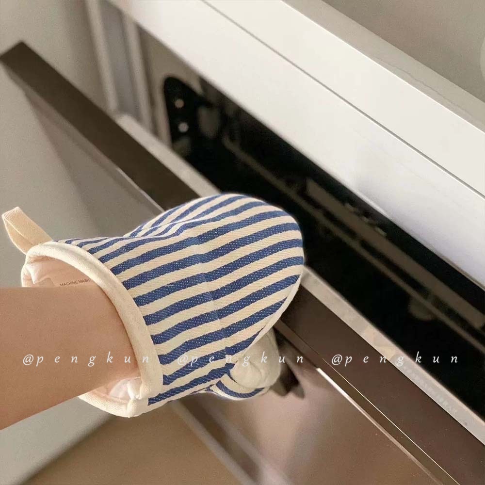 อิน สไตล์เตาอบไมโครเวฟหนาถุงมือป้องกันการลวกขนมอบถุงมือฉนวนกันความร้อนในครัวเรือนสไตล์ญี่ปุ่นผ้าฝ้ายผ้าลินินลาย ใบเรียกเก็บเงินเป็ด ฉนวนกันความร้อนถุงมือไมโครเว