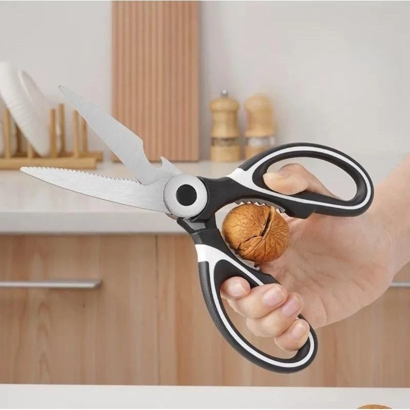 ZJ HOME กรรไกร กรรไกรตัดอาหาร กรรไกรอเนกประสงค์ Kitchen saissors สารพัดประโยชน์ จากสแตนเลสอย่างดี กรรไกรสแตนเลส