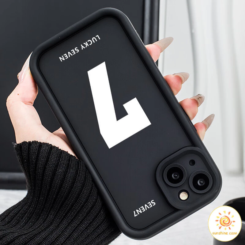 ตัวเลขโชคดีความเรียบง่ายแฟชั่นการป้องกันมือถือ เคสสำหรับไอโฟน11 For iPhone 11 12 13 14 15Pro MAX X XS XR XS 8Plus — ของมงคลหมวดเลขมงคล