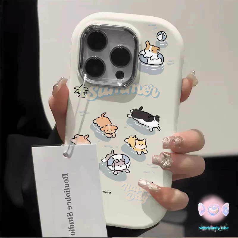 [จัดส่งในพื้นที่] เคสโทรศัพท์ว่ายน้ำสัตว์เข้ากันได้กับ iPhone X XR XS สูงสุด 11 13 15 12 PROMAX 6 7 8 14 15 PLUS cover