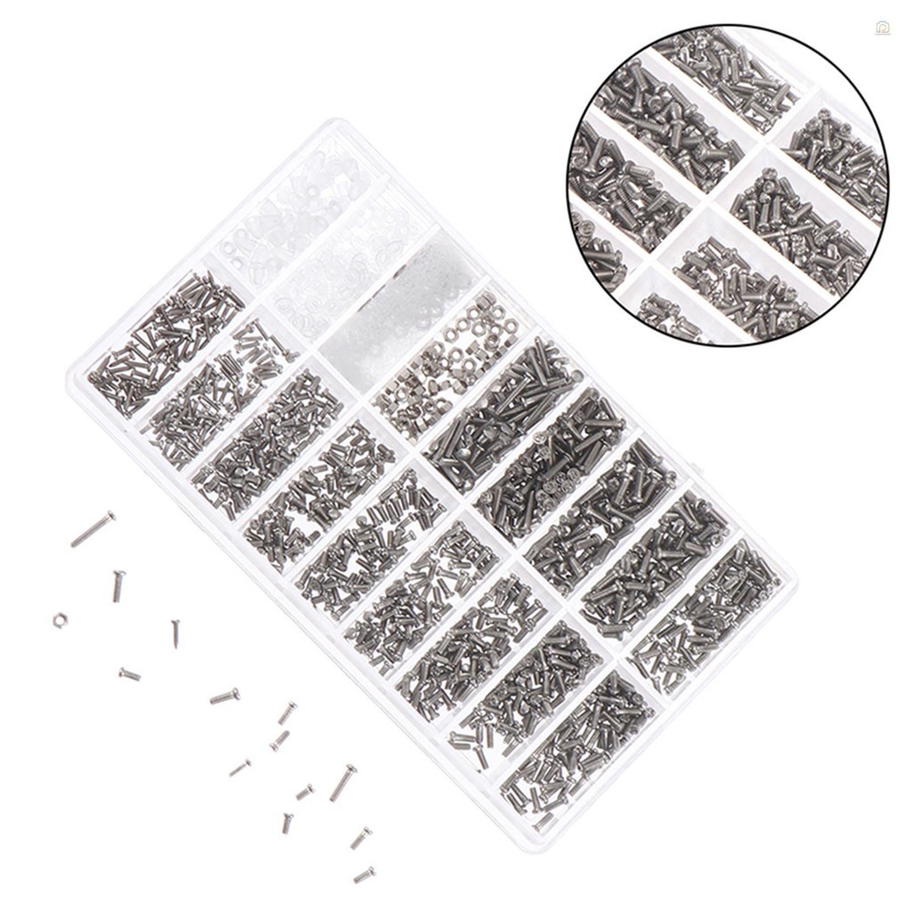 แว่นตาซ่อมชุดชุดสารพันกล่องเก็บการออกแบบ 1000 ชิ้นสกรูและแผ่นไขควง Micro Tweezer สําหรับนาฬิกาแว่นตาซ่อมแบบพกพา